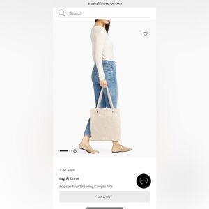 Rag and bone shearling tote bag